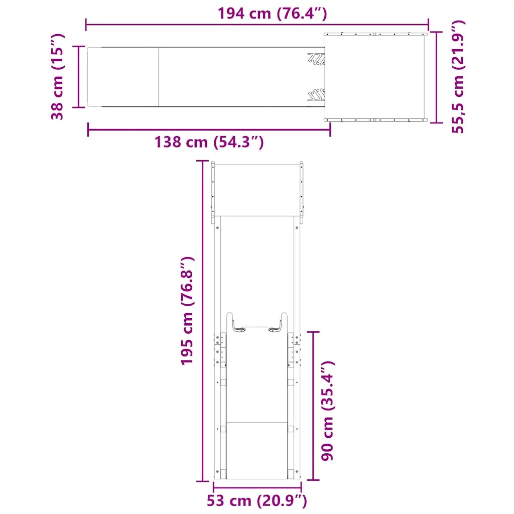 Set da Gioco da Esterno in Legno di Pino Impregnato