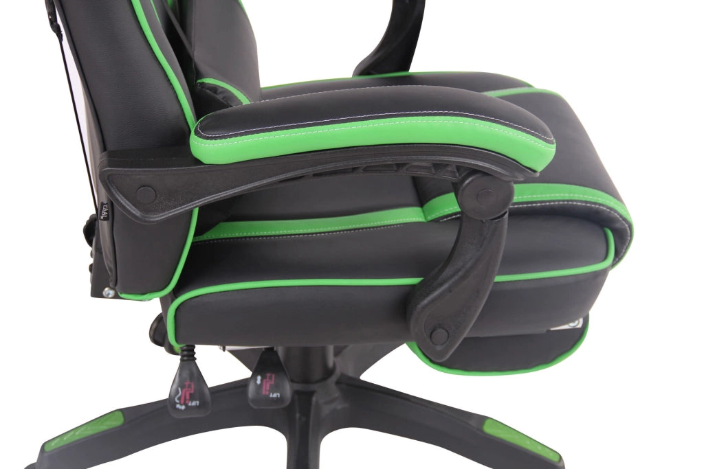 Sedia Gaming Heat In Similpelle Nero/verde