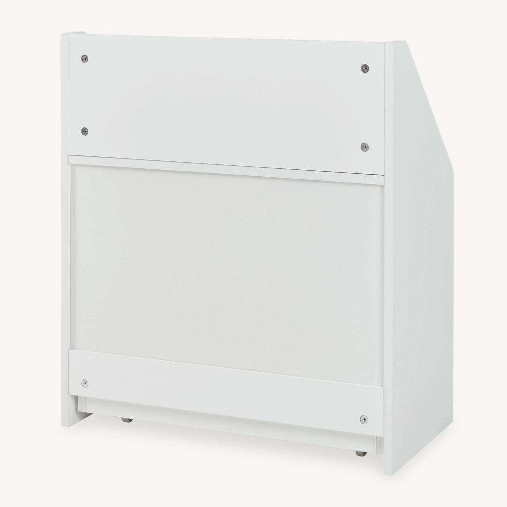 Libreria a Scaletta Sirlstalo per Cameretta Scaffale con 3 Scomparti e Cassetto a Rotelle 70 x 63 x 30 cm - Bianco [en.casa]