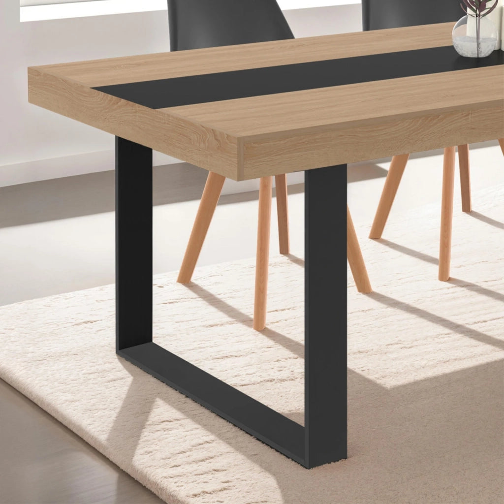 IDMarket - Set di 2 gambe per tavolo quadrato 78x71 cm design industriale