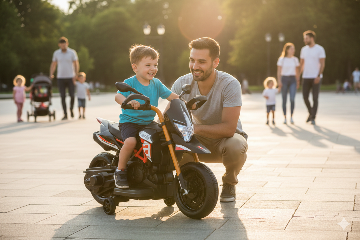 Moto Elettrica per Bambini 6V Aprilia Dorsoduro Small Nera