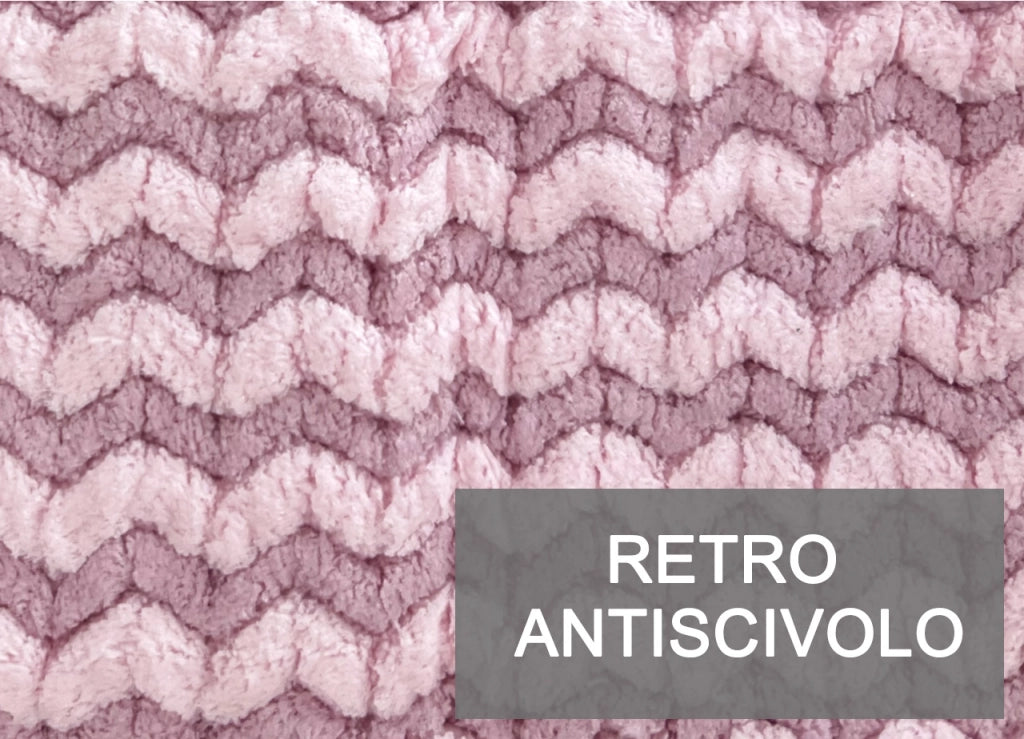 Tappeto Bagno Doccia Antiscivolo In Ciniglia Super Assorbente Modello Dots - 60x120 - Rosa