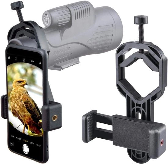 Adattatore Telescopio Smartphone Universale – Adatto per Telescopio, Microscopio, Telescopio di Campo e Monoculare – Compatibile con tutti i Marchi (Telescopio escluso)
