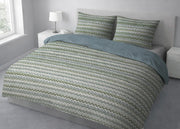 Sacco Copripiumino In 100% Cotone Made Italy Disegno Baia - Matrimoniale - Verde
