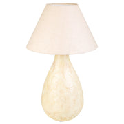 Lampada da tavolo in metallo panna 33x33x60h