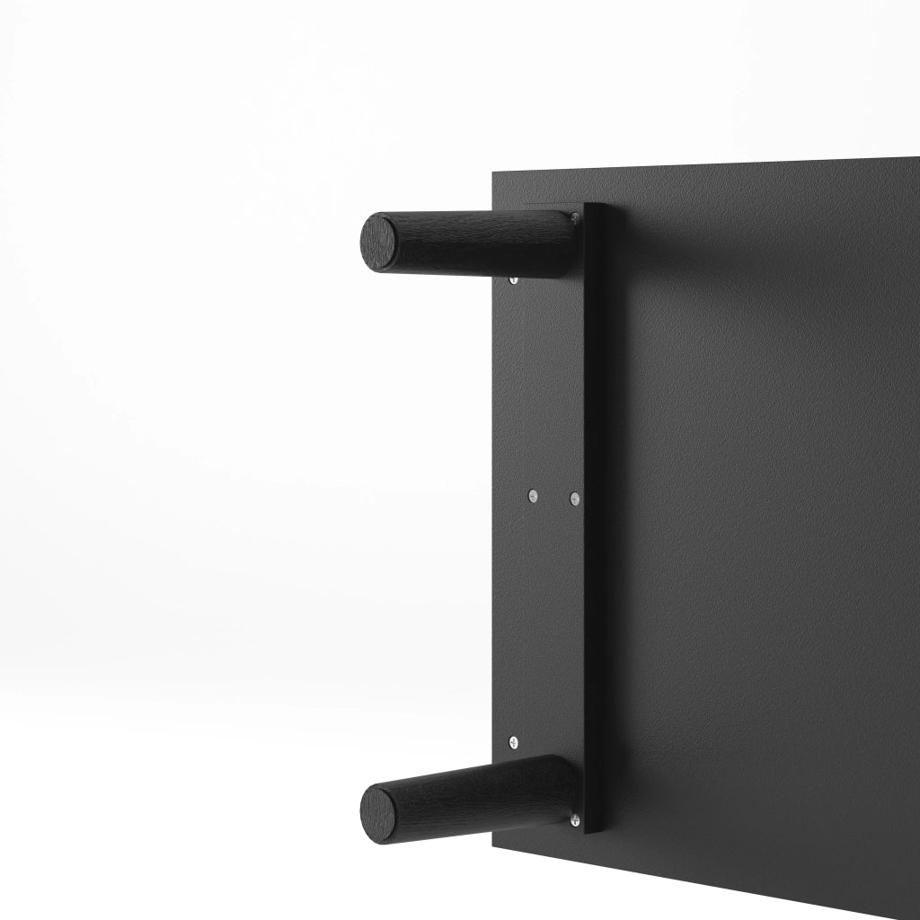 Mobile contenitore con 2 ante e 2 vani aperti; per soggiorno; in MDF; 80×40×88 cm; nero