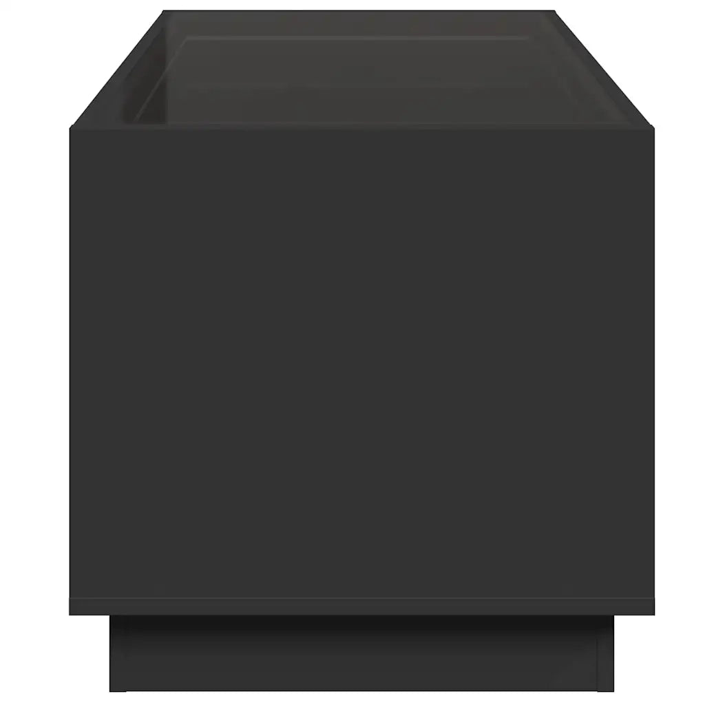 Tavolino da Salotto con LED Infinity-Tavolino da soggiorno Nero 70x50x50 cm