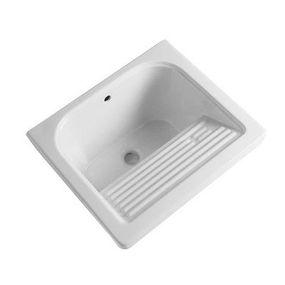 Pilozzo in ceramica 61x51 cm con strizzatoio Bianco