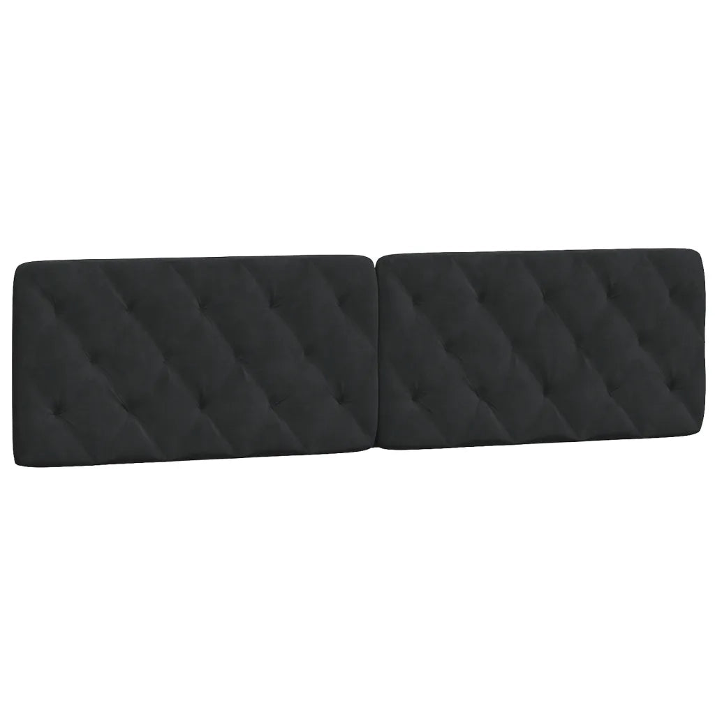 Cuscino Testiera Nero 200 cm in Velluto 374749