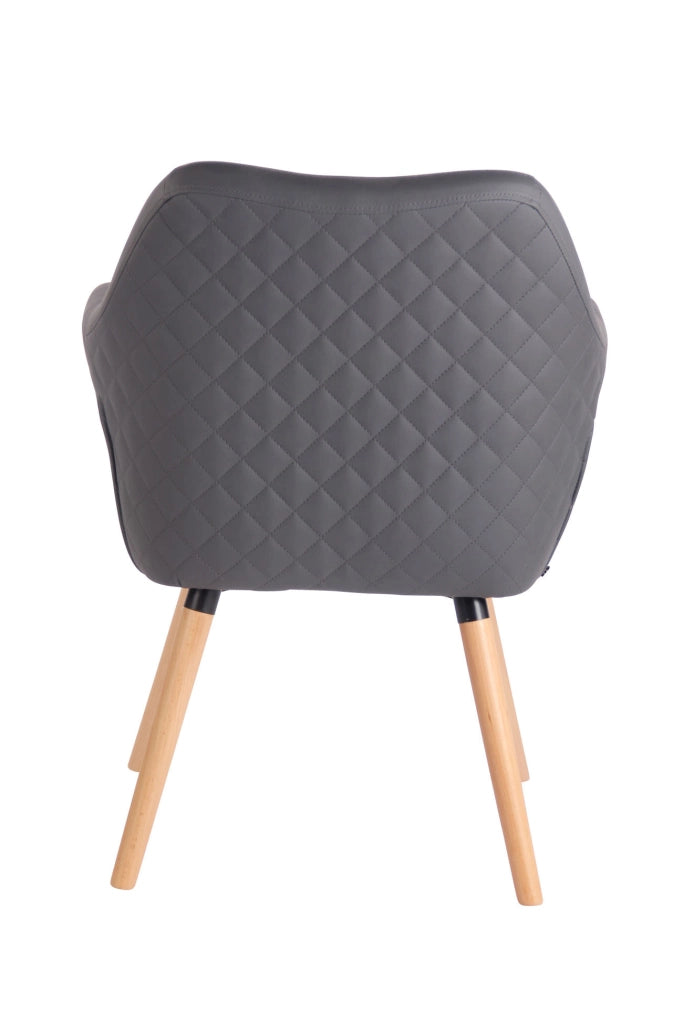 Poltroncina Design Gent In Similpelle natura,grigio
