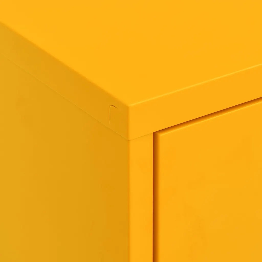 Armadietto Giallo Senape 80x35x101,5 cm in Acciaio 336164