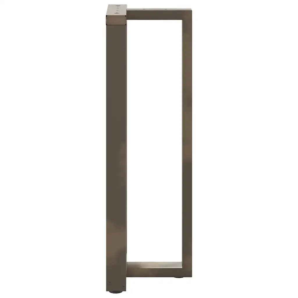 Gambe per tavolo da bar a forma di T 2 pz nere 50x35x(110-111) cm in acciaio 4013103