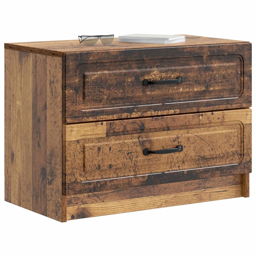 Armadio da Notte con cassetto Legno antico 62 x 34,5 x 44,5 cm 895703