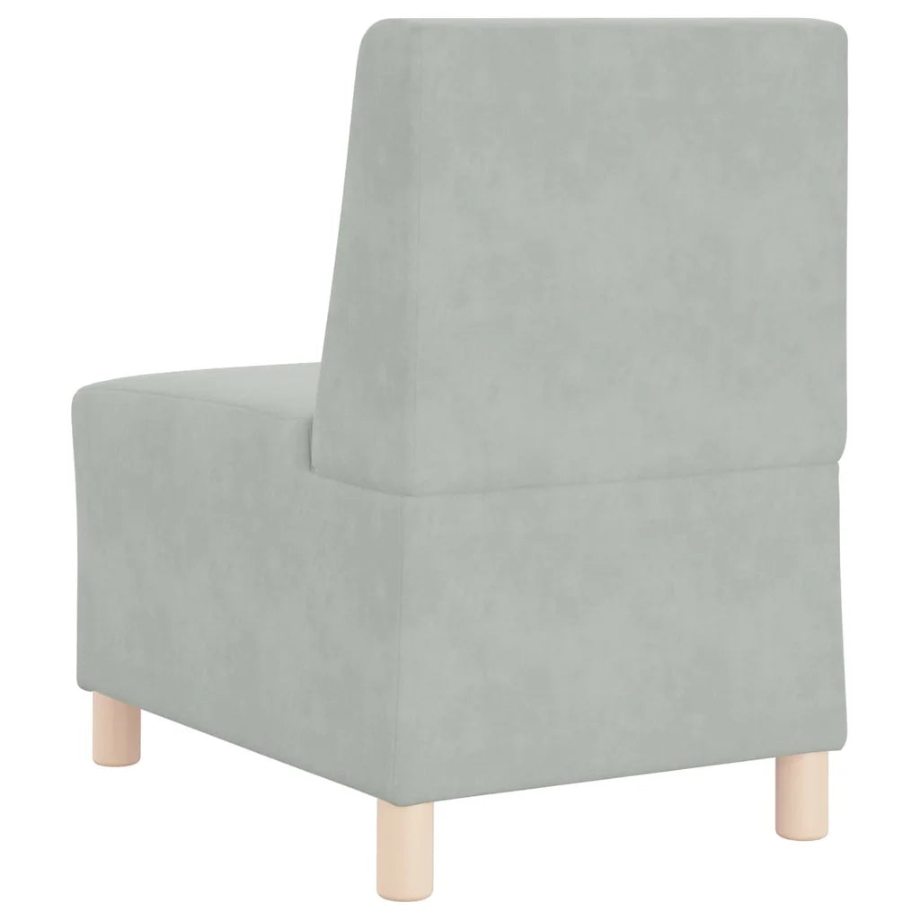 Unità di Divano Modulare Senza Braccioli 2 pcs Grigio chiaro