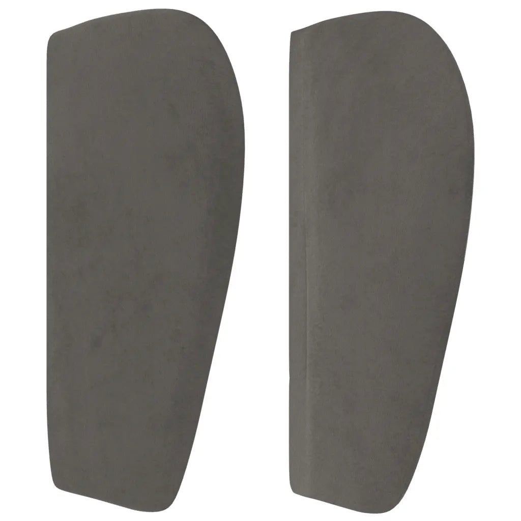 Testiera ad Orecchio Grigio Scuro 163x23x78/88 cm in Velluto 3117059