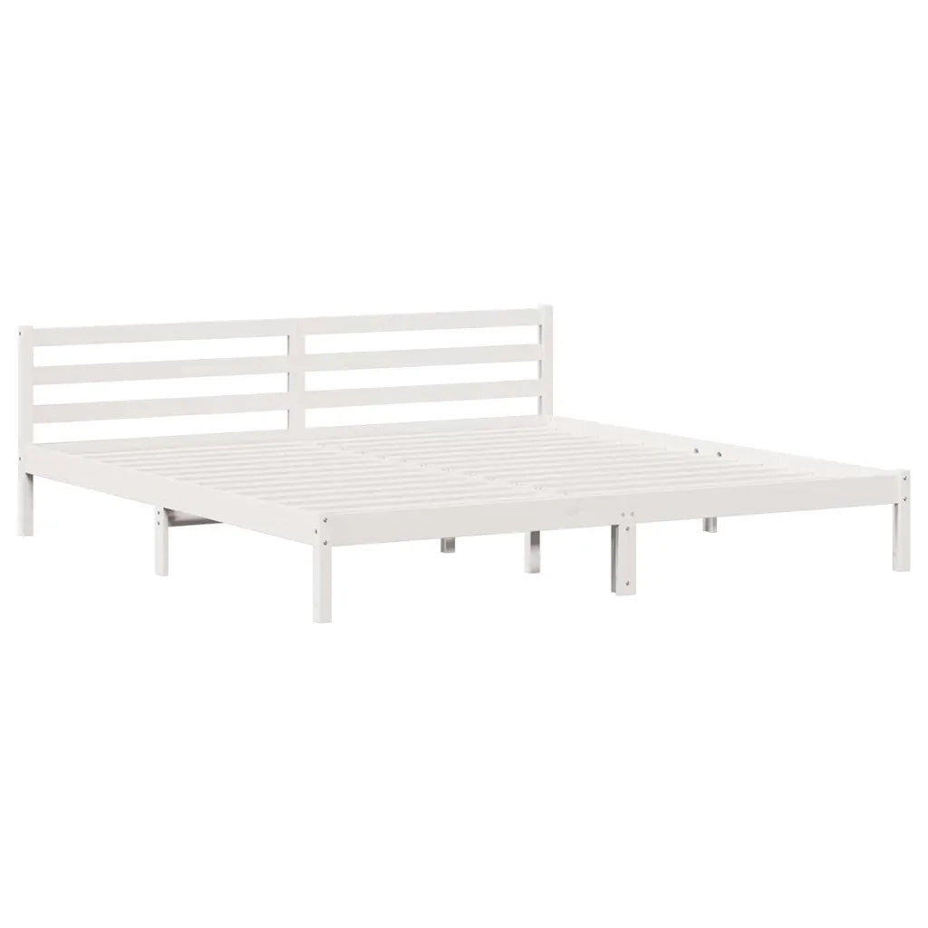 Struttura del letto con testiera Bianco 215,5 x 185,5 x 69,5 cm 869771