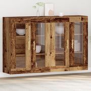 Cabinet a muro 2 pezzi in legno vecchio 69,5x34x90 cm in legno ingegnerizzato