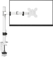 Braccio di Monitor per Schermo da 13 a 27 pollici - Supporto per Schermo e Proiettore - Stand per Schermo da 10kg - VESA 75/100mm - Bianco