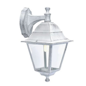 Applique Piccola in Basso da Esterno  in Alluminio Sovil Bianco e Argento