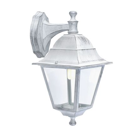 Applique Piccola in Basso da Esterno  in Alluminio Sovil Bianco e Argento