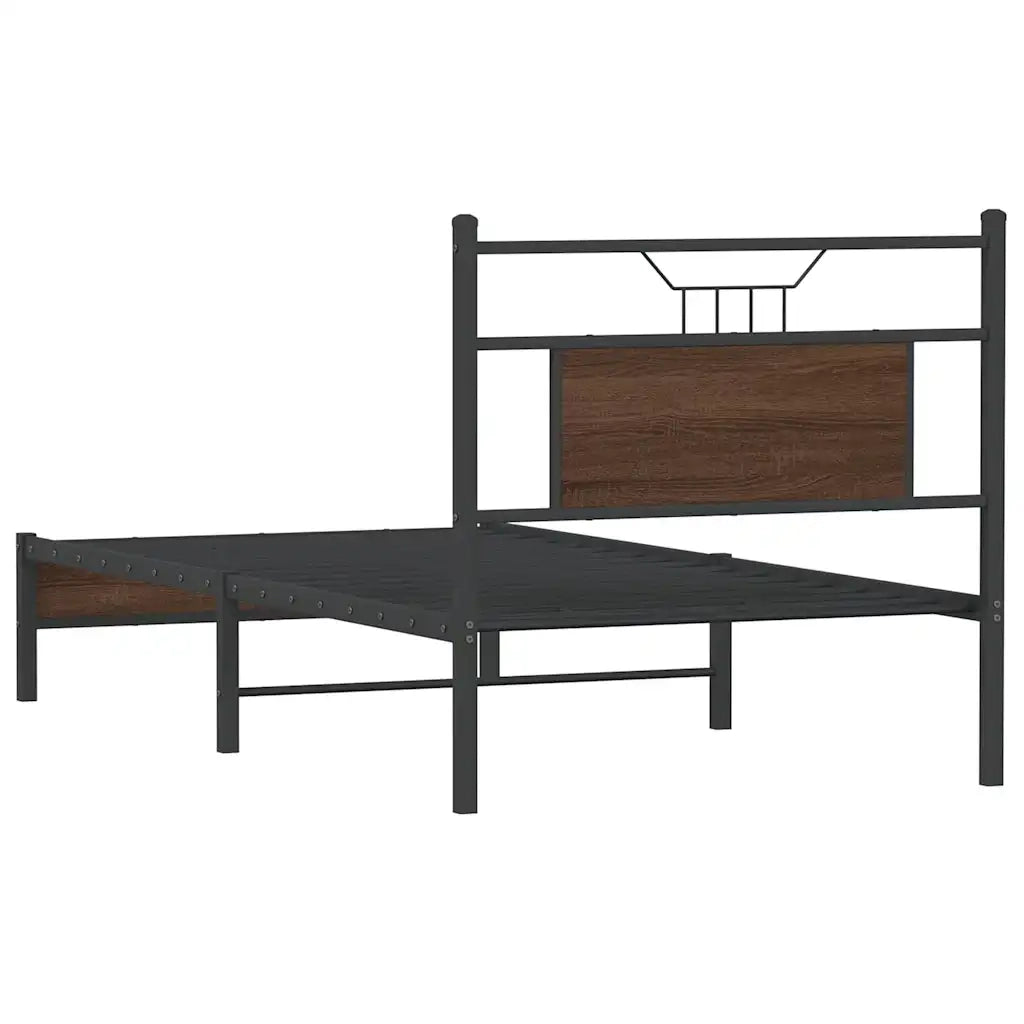 Giroletto senza Materasso Rovere Marrone 80x200cm in Truciolato