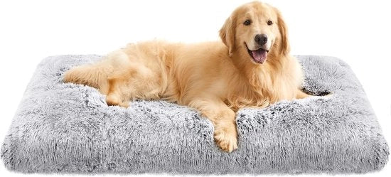 Gatto o Cane - Fluffy - Matrimoniale per Gatti o Cane - 122-74 cm - Piuma soffice - Lavabile - 10 cm Diametro - Nodi Antiscivolo