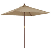 Ombrello | Parasolne da Giardino con Palo in Legno Tortora 198x198x231 cm