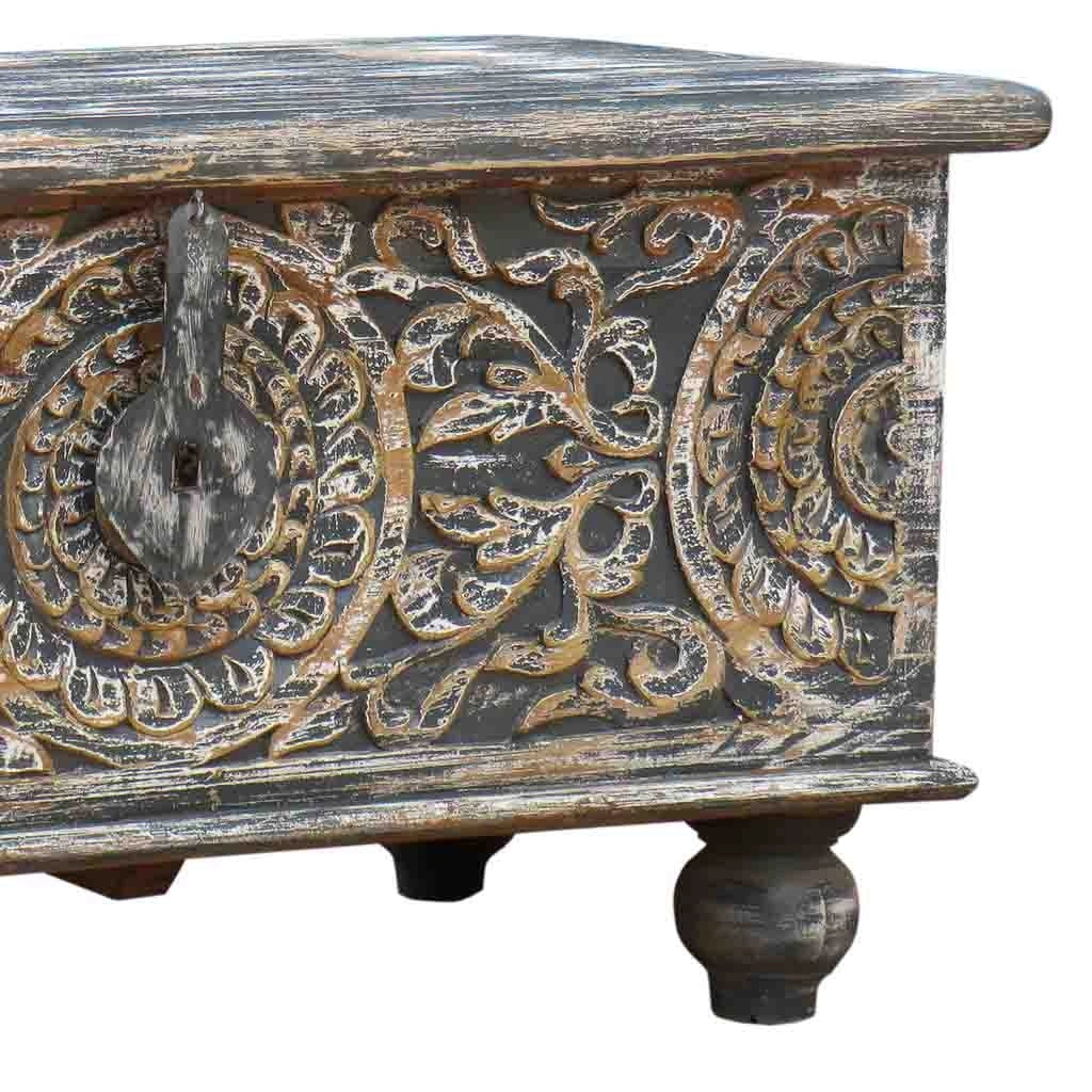 Baule in legno artigianale 89x44x46h cm