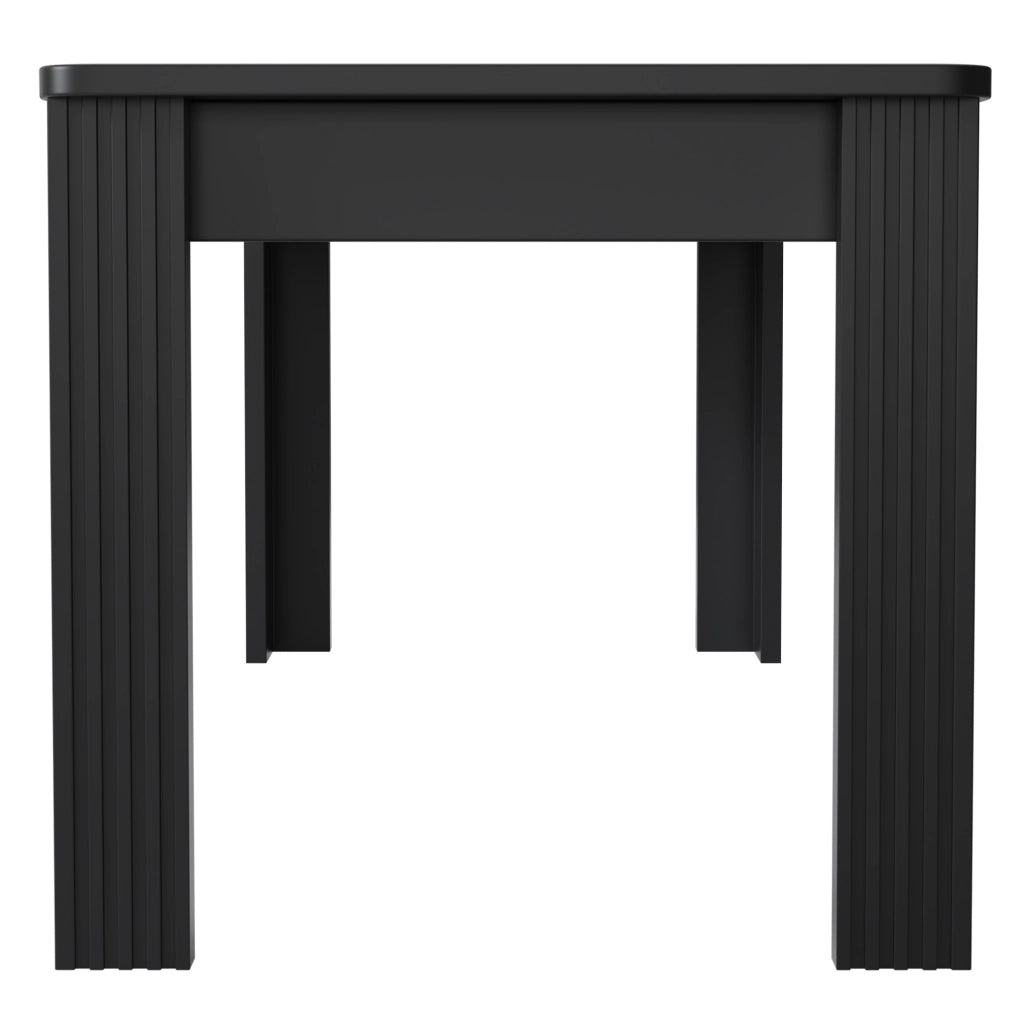 Tavolo nero in pannello truciolare