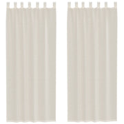 Tende in Voile con Linguetta 2 pz Crema