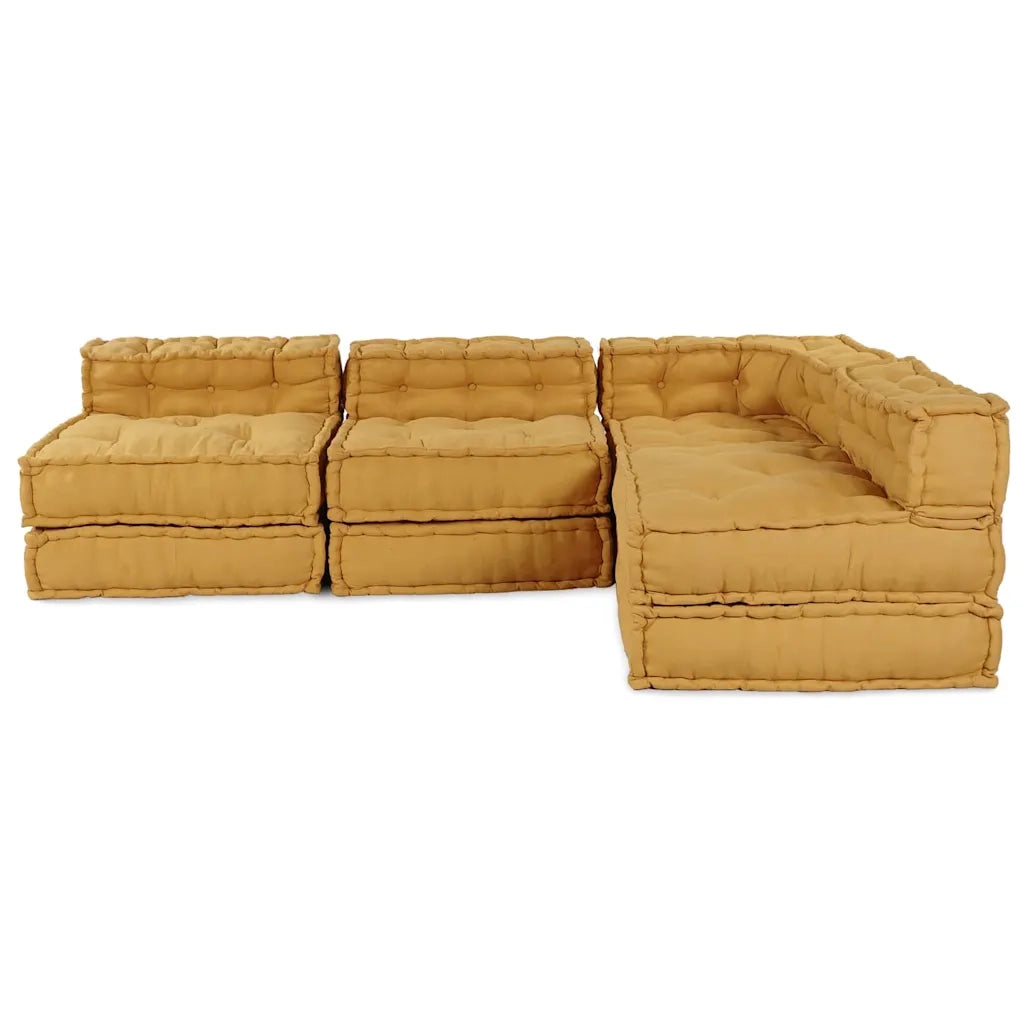 Divano modulare 4 pcs Giallo Tessuto 3315083