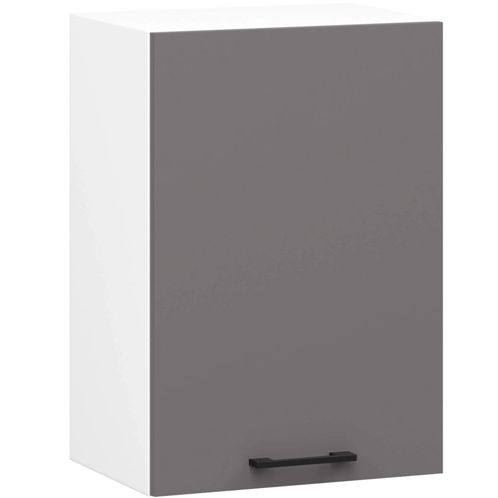 Mobile da cucina pensile sistema AKORD OLIWIA Bianco 40 cm 1 anta inserto frontale Grigio Grafite 40x30x58 cm