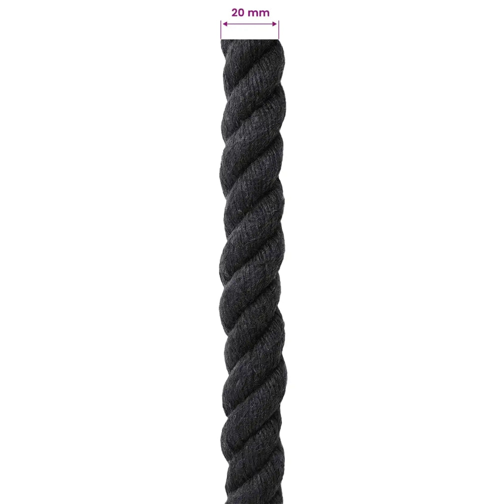 Corda di Cotone 20 mm 50 m Nero 100% Cotone 42011825