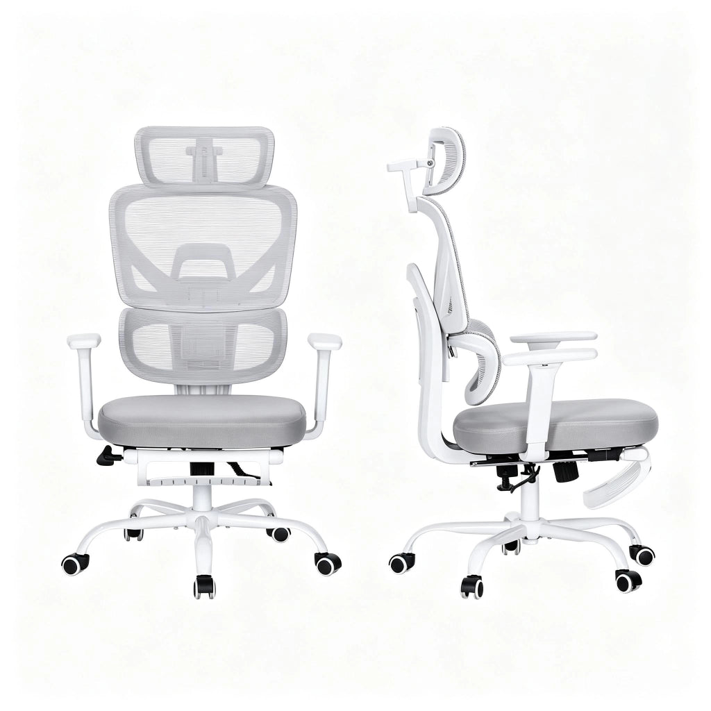 SEDIA UFFICIO Ergonomica Girevole 53x46 cm Grigio