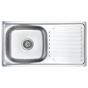 Lavello da cucina con filtro e sifone lavello rettangolare da incasso 75 x 40 cm acciaio inox resistente e durevole adatto per uso interno 02_0002358