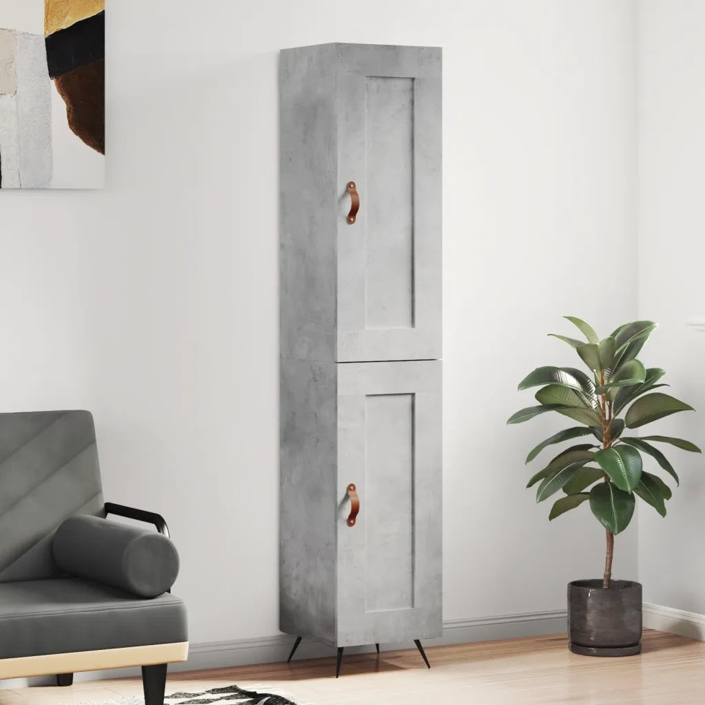 Credenza Grigio Cemento 34,5x34x180 cm in Legno Multistrato 3200429