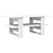 Tavolino da salotto | Tavolino da caff¨¨ | Tavolino da Soggiorno Bianco 102x55x42 cm in Legno Multistrato