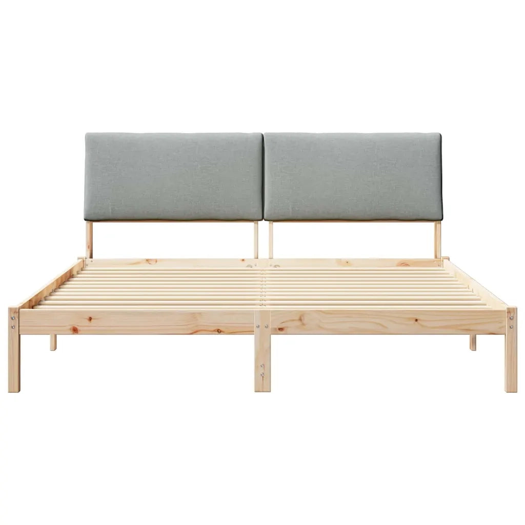 Struttura del Letto Marrone e grigio chiaro 200 x 200 cm 3394358