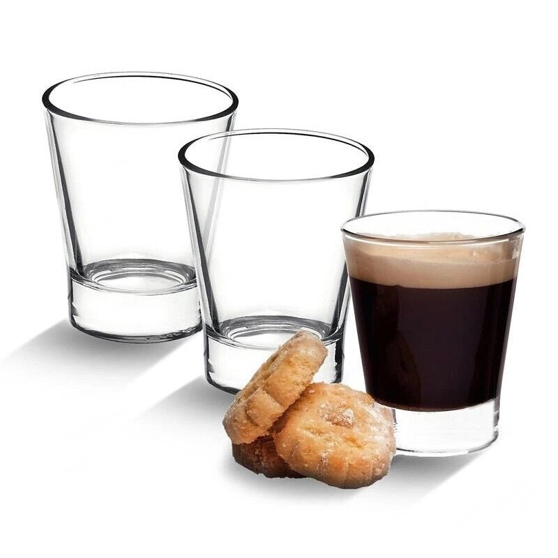 3 CAFFEINO BORMIOLI BICCHIERI TAZZINE PER CAFFÈ ESPRESSO IN VETRO TRASPARENTE