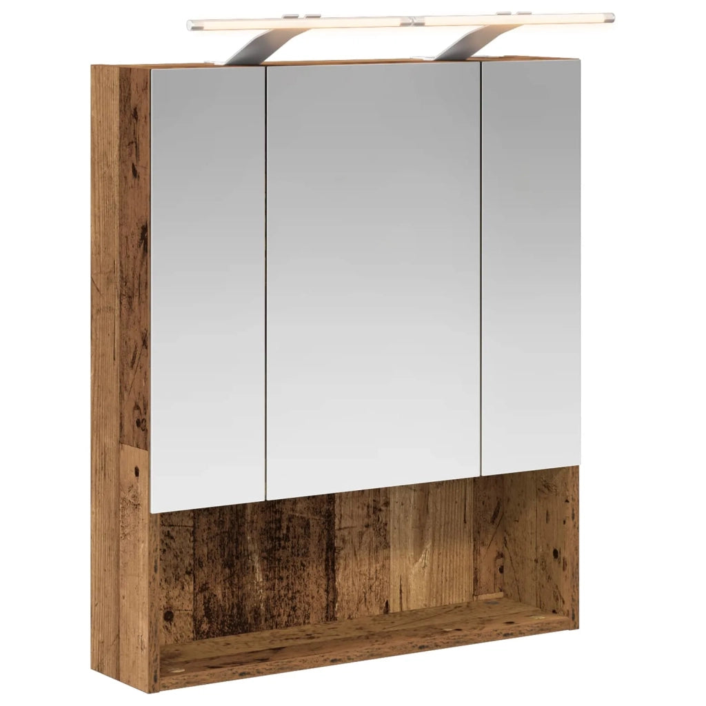 Mobiletto per specchio da bagno Legno vecchio 60 x 14.5 x 70 cm