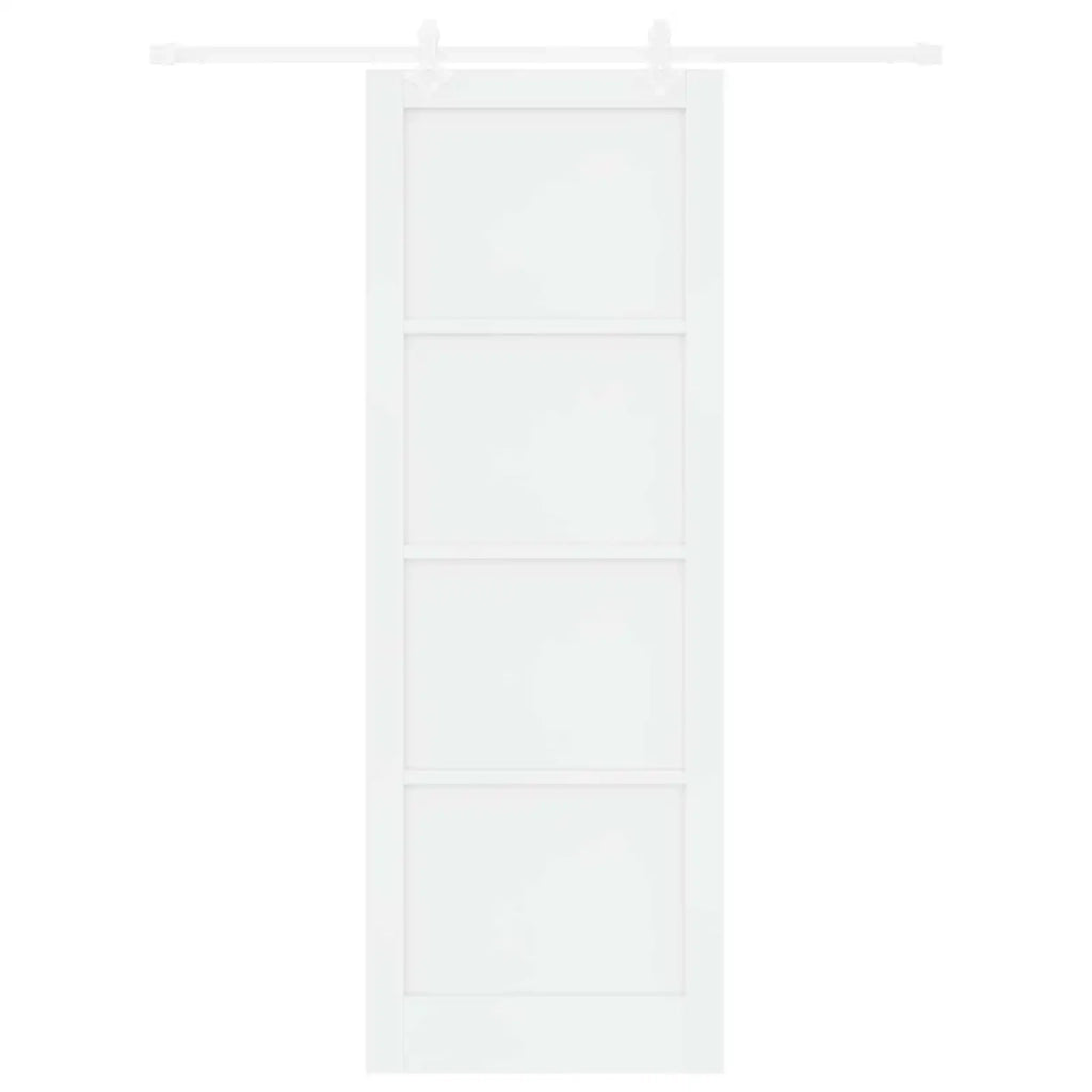 Porta scorrevole Bianco 83 x 232 cm Legno Massello di Pino
