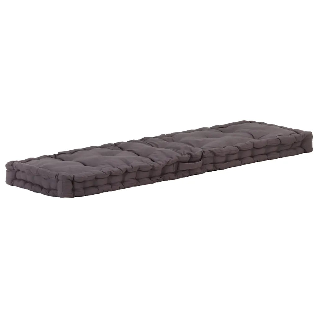 Cuscino per pallet | Cuscini per sedie e Pavimento in Cotone 120x40x7 cm Antracite