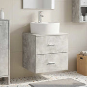 Mobile Lavabo da Parete Grigio Cemento 49,5 x 44,5 x 65 cm