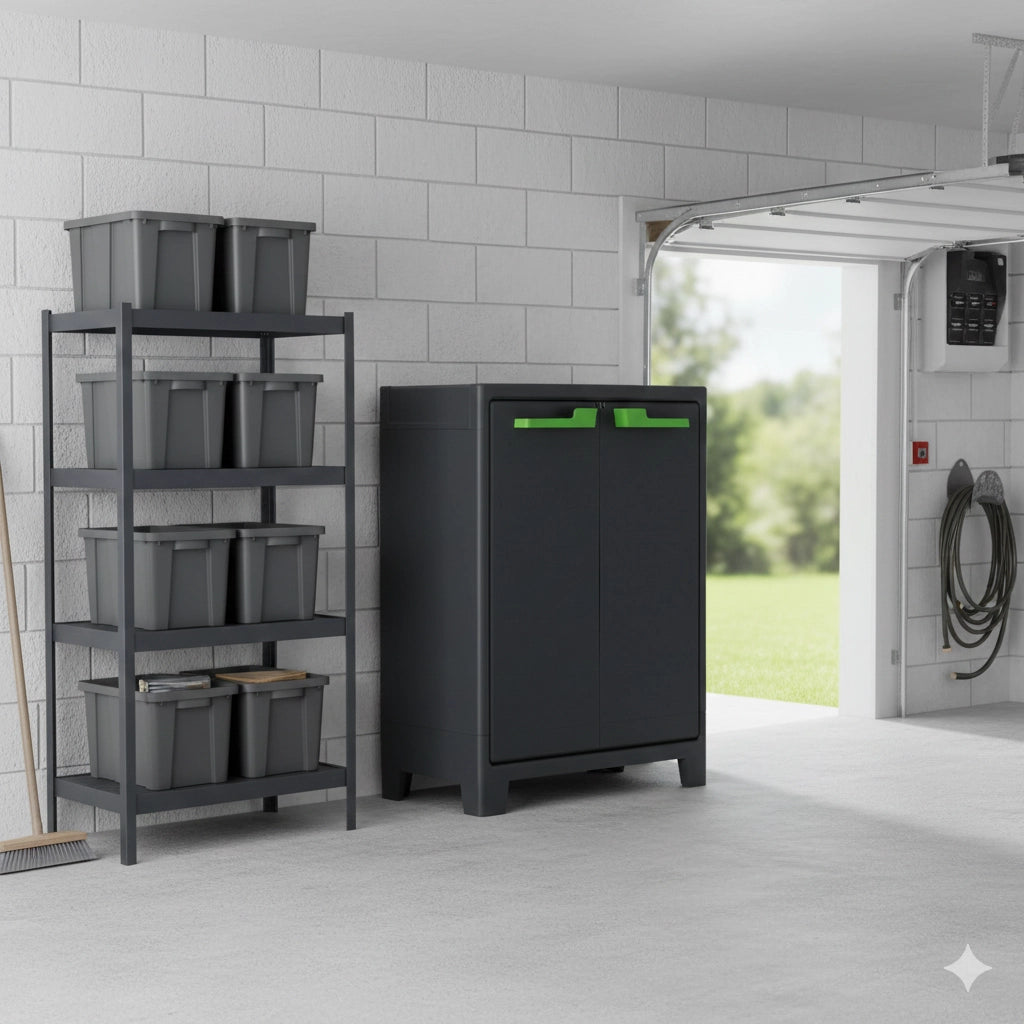 Armadio 2 ripiani 80x44x100 cm Keter Moby Basso XL Antracite