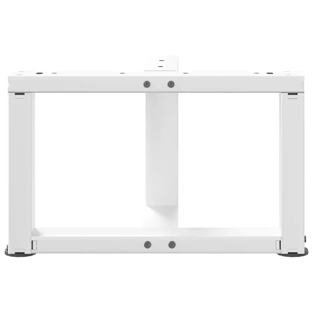 vidaXL Gambe per Tavolino da Caffè a Forma di T 2 pz Bianche 40x25x(30-31) cm Acciaio