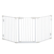 Cancelletto per Cani ¨C zephmum ¨C Bianco, Metallo e Plastica, 180x74.5 cm