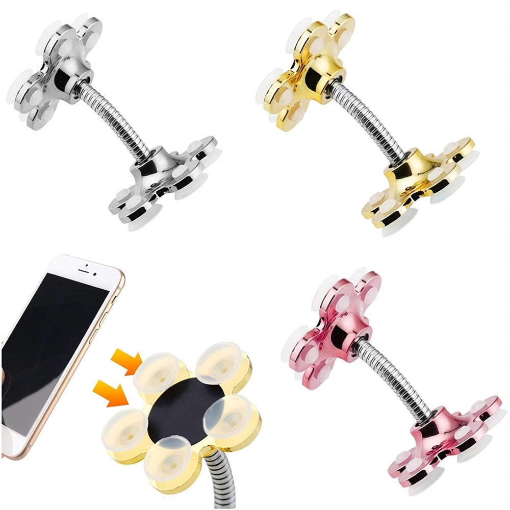 Trade Shop - Supporto Auto Universale Ventosa Fiore Cellulare Smartphone Tablet Navigatore -