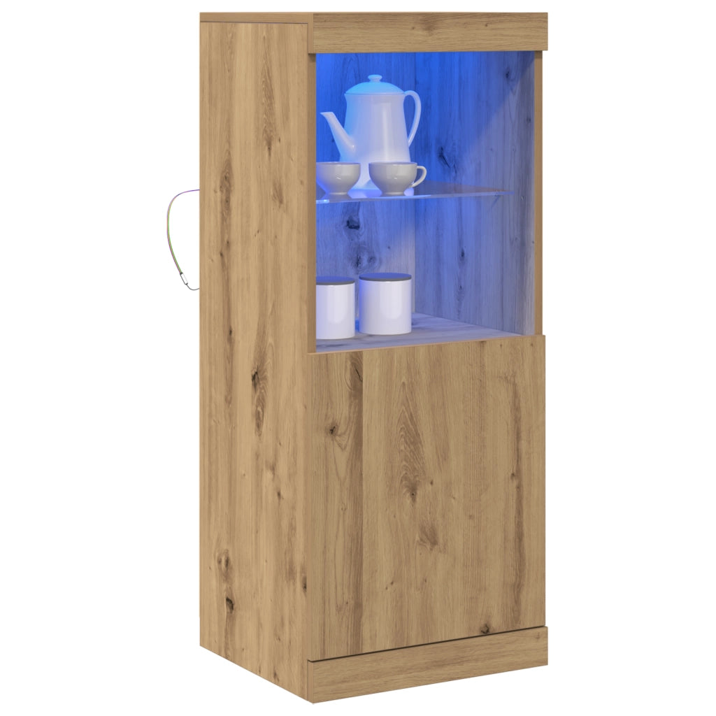Credenza con luci LED Quercia Artigianale 41x37x100 cm