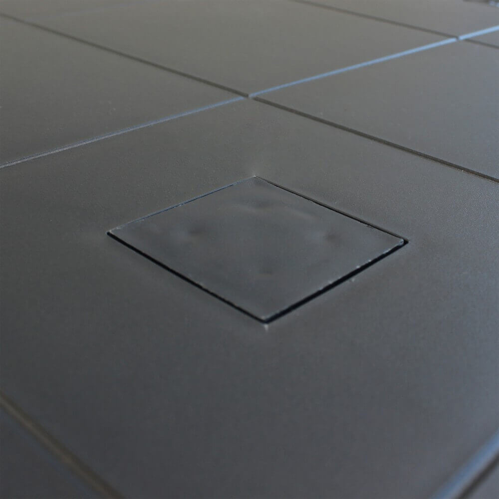 Tavolo Dallas 80x80x74 h cm in Wicker Antracite