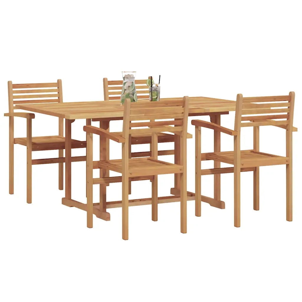 Set da Pranzo per Giardino 5 pcs Naturale 3375774
